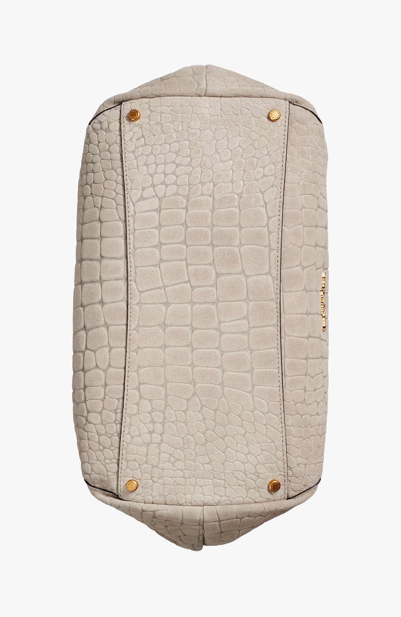 Glenwood Croc-Effect Suede Shoulder Bag, Alternate, color, Moth