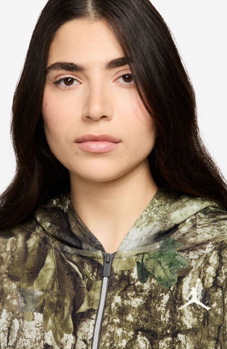 Jordan Realtree<sup>®</sup> Camo Crop Brooklyn Fleece Hoodie, Alternate, color, Sail/ Sail