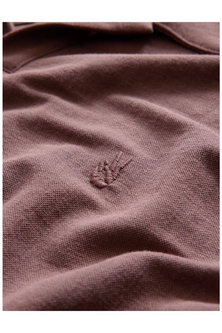 Leroy Johnny Collar Solid Piqué Polo, Alternate, color, MAUVEWOOD