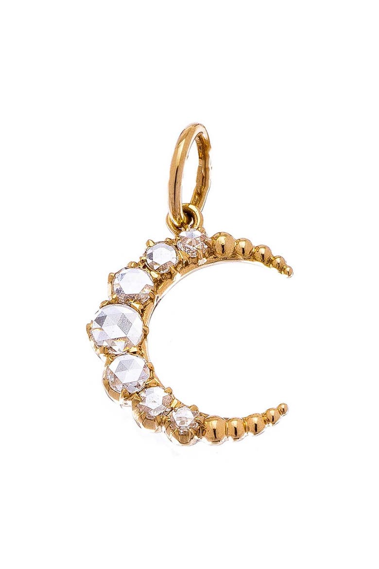 Crescent Diamond Pendant, Main, color, YELLOW