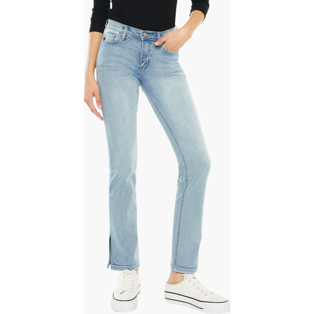 Kancan Lilybeth Mid Rise Y2k Bootcut Jeans In Blue