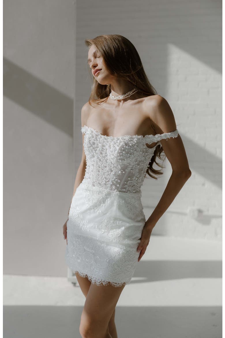 Estella Mini Dress, Alternate, color, Ivory