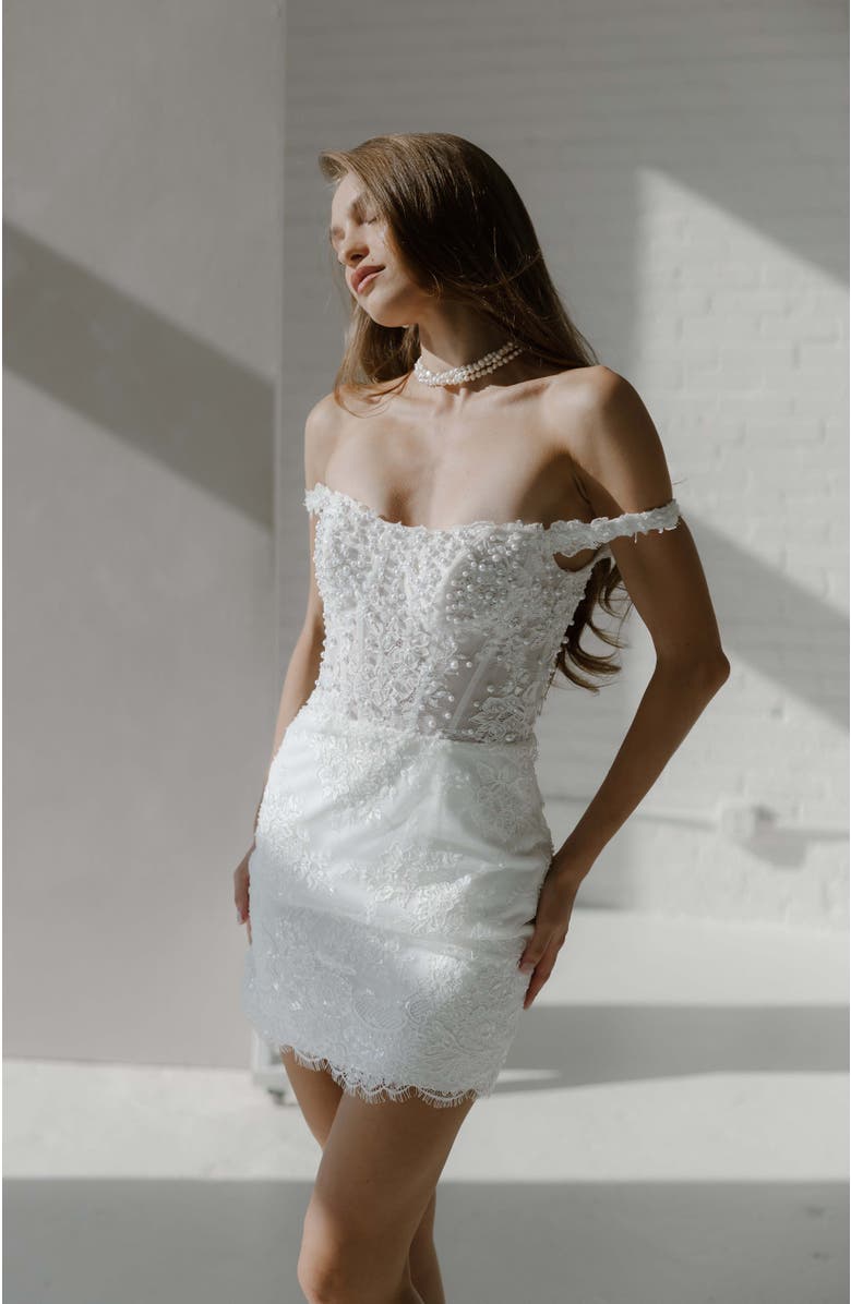 Untamed Petals Estella Mini Dress, Alternate, color, Ivory