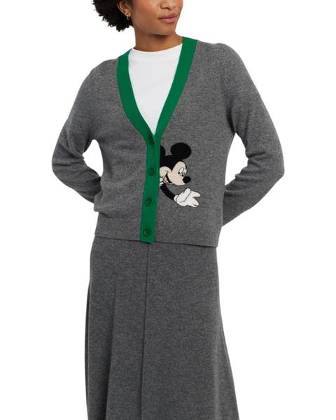 Wool-cashmere Mickey Peek Pocket Cardigan