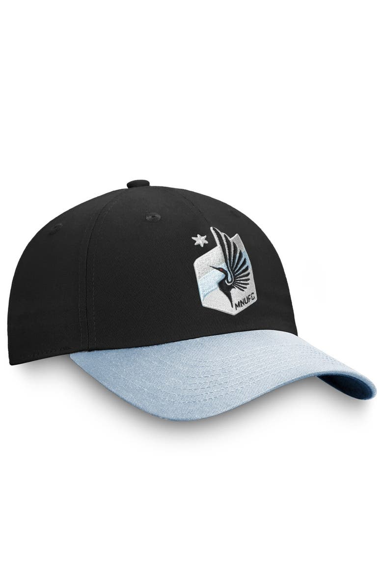 FANATICS Women's Fanatics Branded Black/Light Blue Minnesota United FC Iconic Adjustable Hat, Alternate, color, 