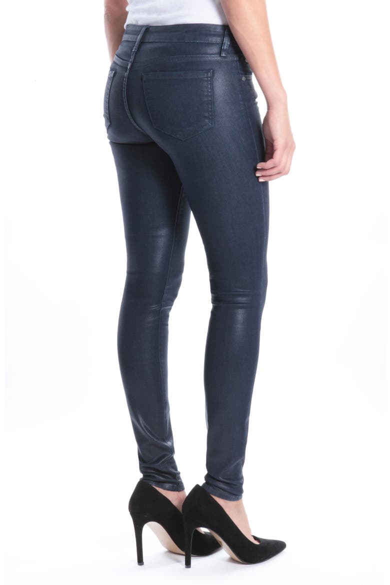 Mia Navy Coated Jeans, Alternate, color, NAVY