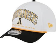 New Era Men's New Era White/Black Appalachian State Mountaineers Arch Two-Tone Rope 9FORTY A-Frame M-Crown Adjustable Hat