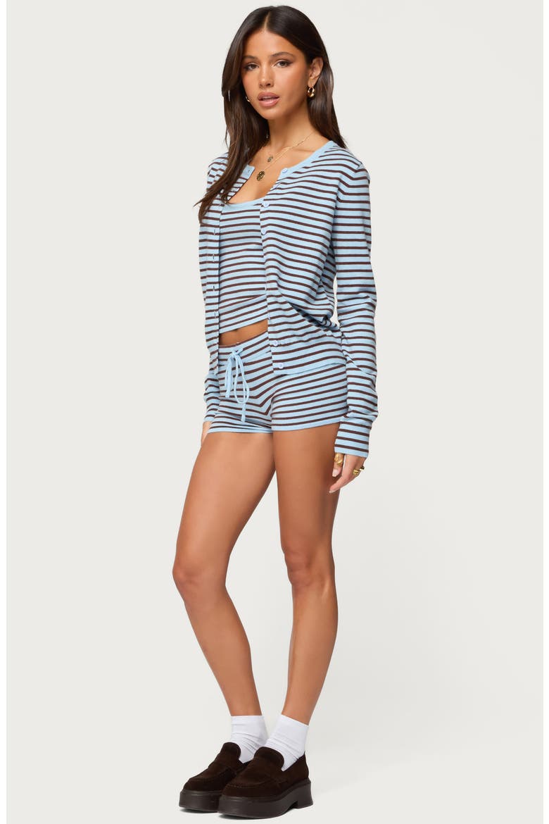 Lillian Stripe Cardigan, Alternate, color, LIGHT-BLUE