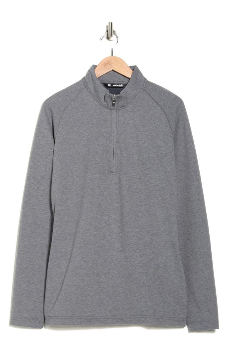 TravisMathew Dawn Hike Half Zip Pullover, Alternate, color, Dark Grey