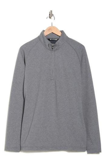 Travismathew Dawn Hike Half Zip Pullover In Gray