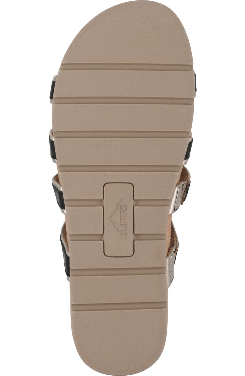 CLIFFS BY WHITE MOUNTAIN Tina Rose Slide Sandal, Alternate, color, Black/ Pale Gold