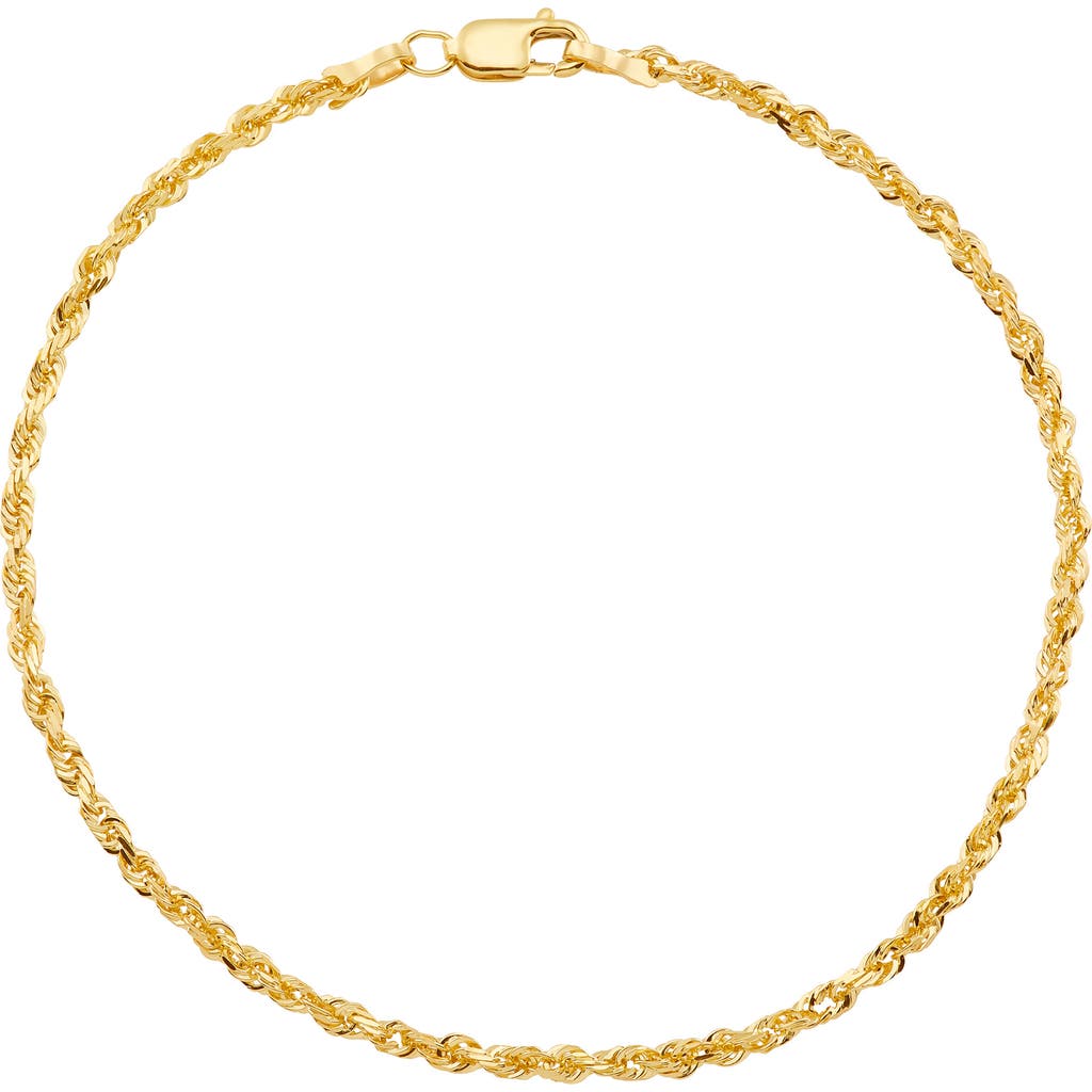 Frankie & Zoe Rope Chain Bracelet In Gold