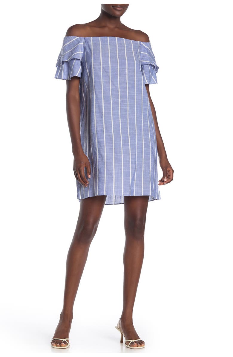 Fourteenth Place Ruffle Off-the-Shoulder Dress, Main, color,