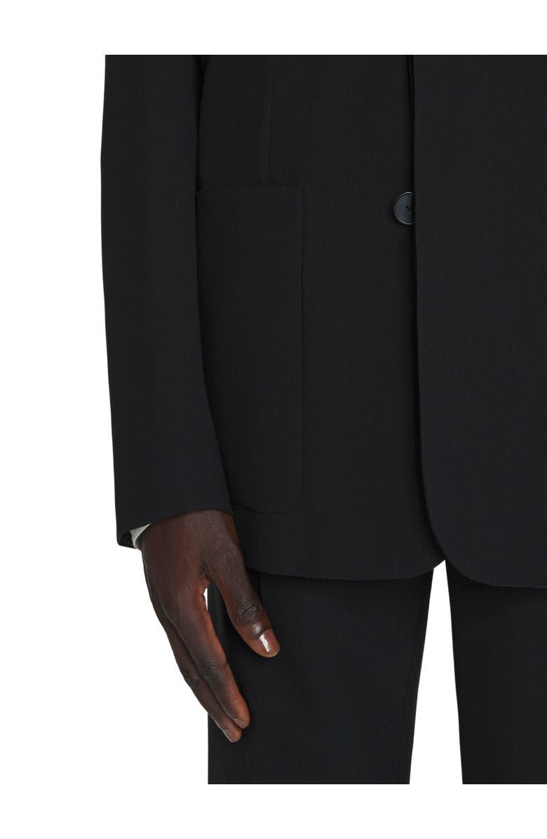 Lanvin Loose-Fitting Wool Jacket, Alternate, color, Black