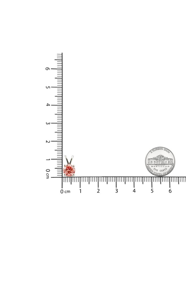 Haus of Brilliance 14K Gold 1/4 Cttw Lab Grown Diamond Solitaire Pendant Necklace, Alternate, color, Pink Diamond