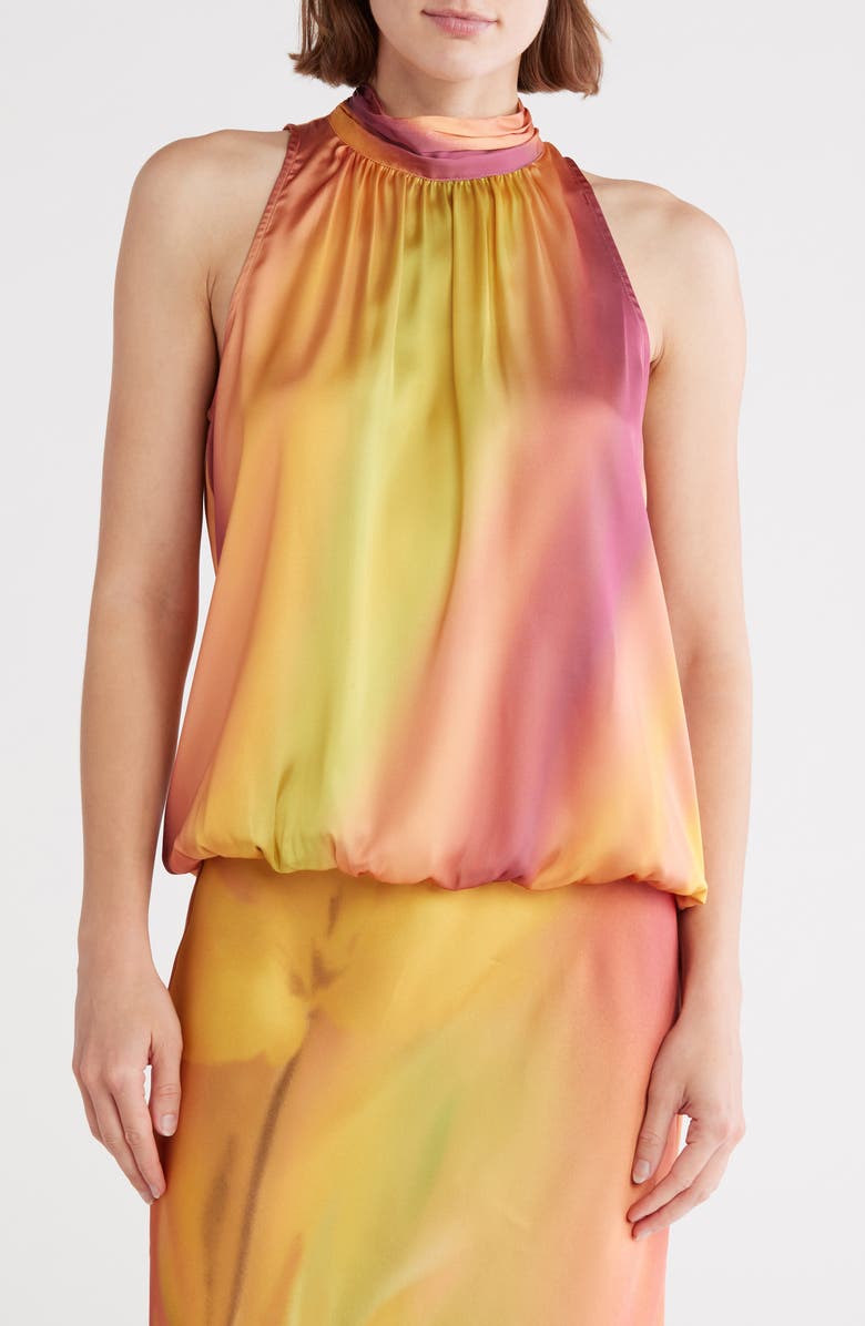 DR2 by Daniel Rainn Satin Halter Top, Main, color, Blush