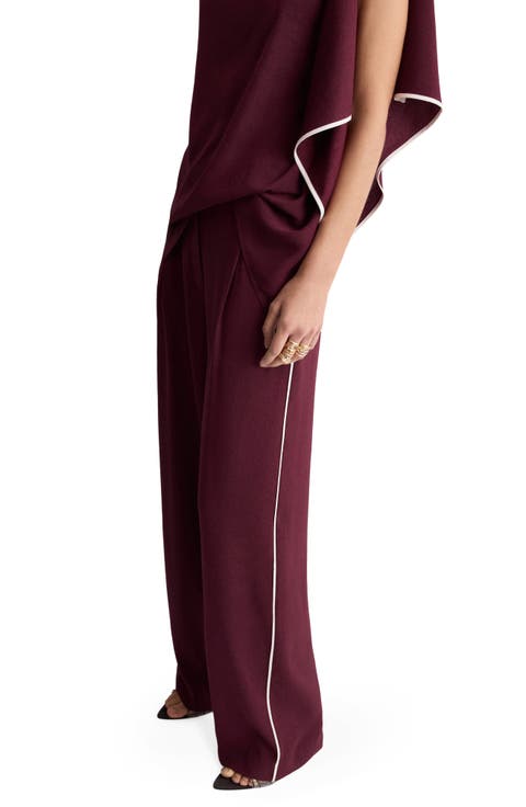 Contrast Stripe Straight Leg Pants