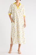 Longchamp Floral Short Sleeve Cotton Polo Dress