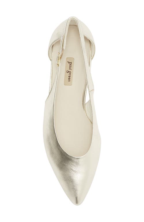 Paul Green Rica Pointed Toe Flat In Silver