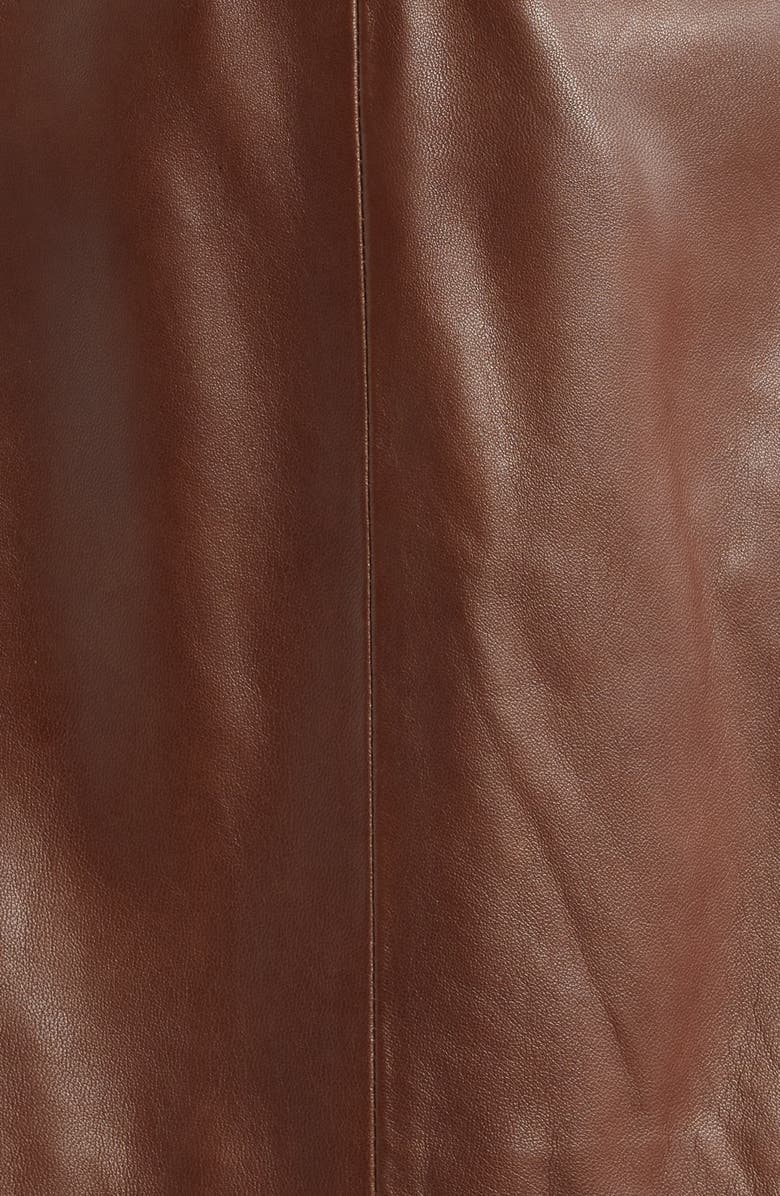 FRAME The Leather Miniskirt, Alternate, color, Dark Brown