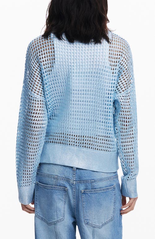 Desigual Thin Guage Sweater In Blue