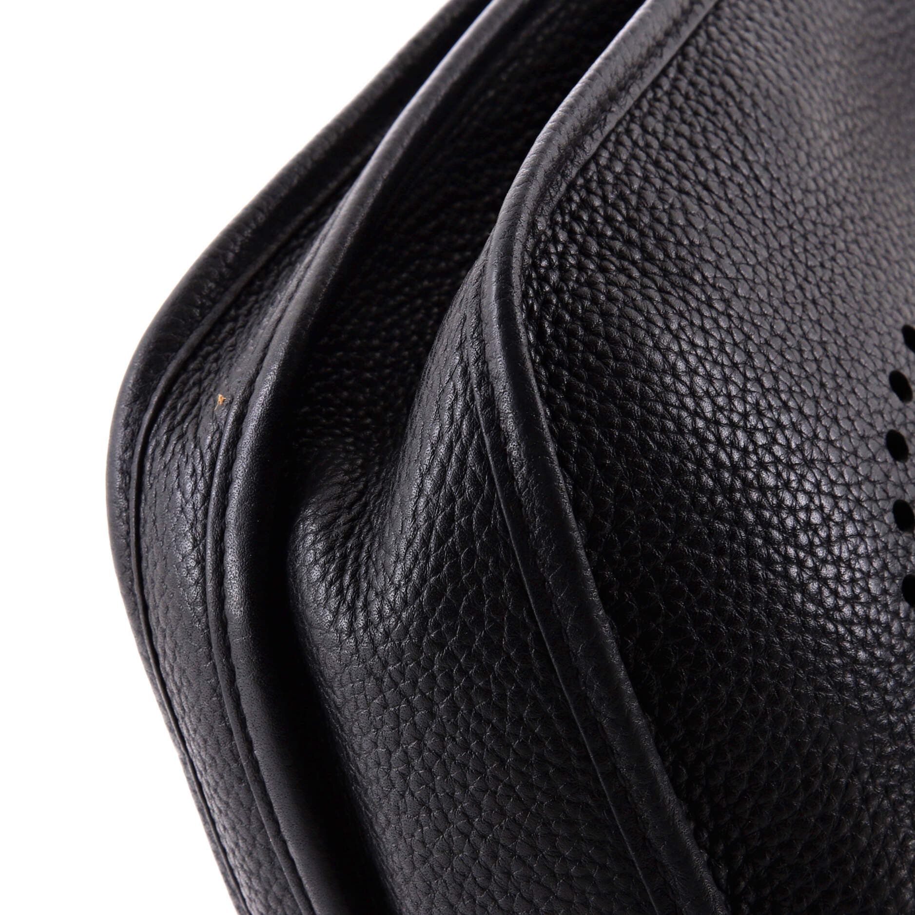 Pre-Owned Hermes Evelyne Bag Gen III Clemence PM, Alternate, color, Noir