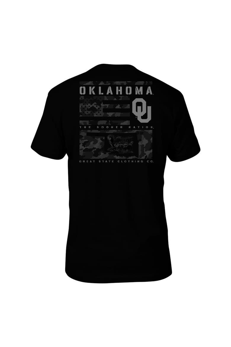 Men's Black Oklahoma Sooners Camo Flag Panel T-Shirt, Alternate, color, Black