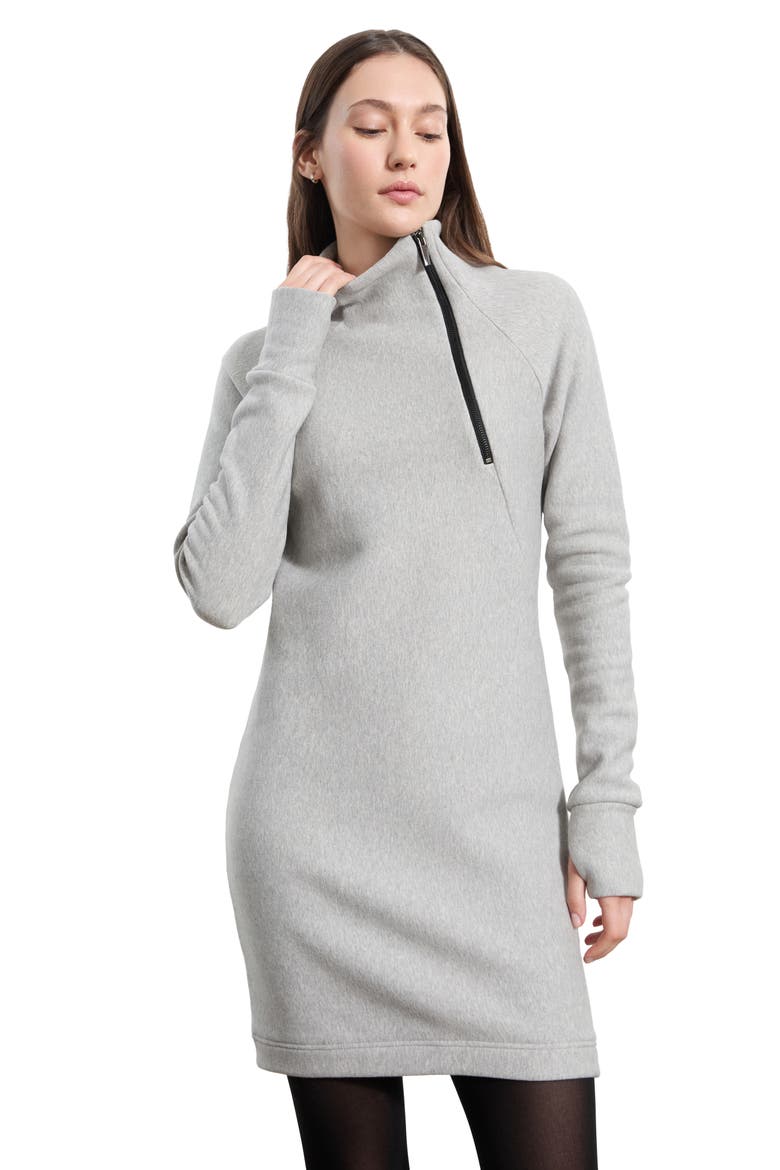 Alani Long Sleeve Sweatshirt Dress, Alternate, color, MELANGE GREY