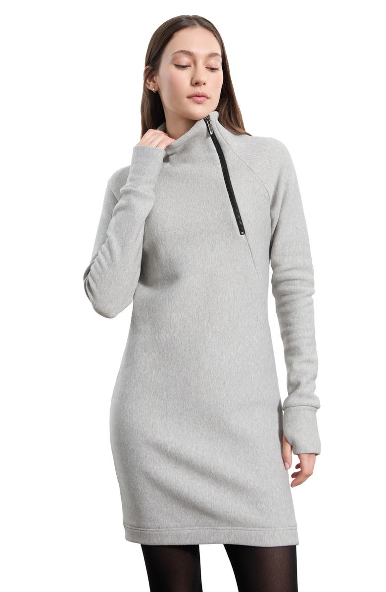 Marcella Alani Long Sleeve Sweatshirt Dress, Alternate, color, Melange Grey