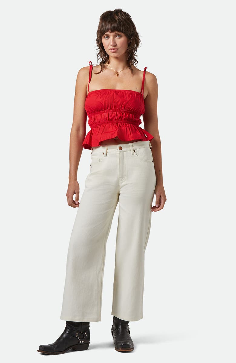 Brixton Eden Smock Cotton Top, Alternate, color, Crimson