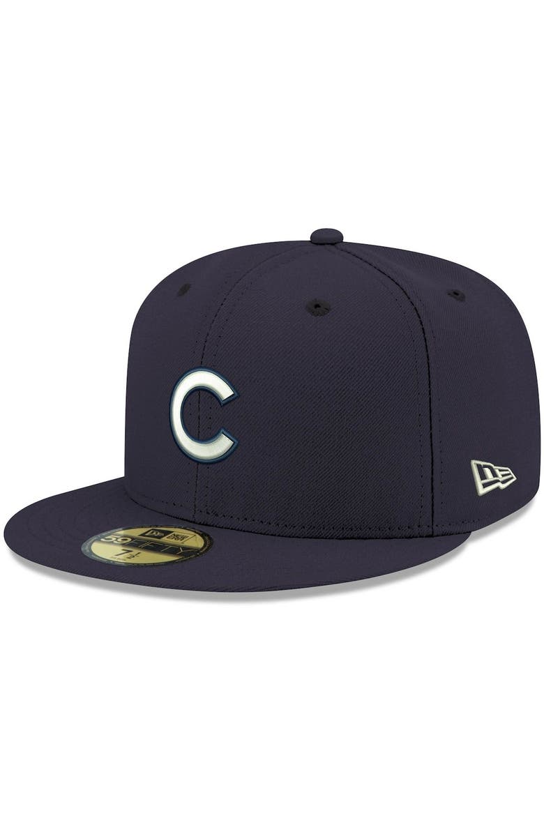 New Era Men's New Era Navy Chicago Cubs White Logo 59FIFTY Fitted Hat, Main, color, Navy