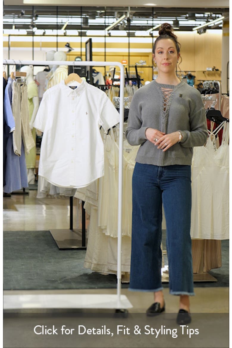 Short Sleeve Cotton Button-Down Oxford Shirt video