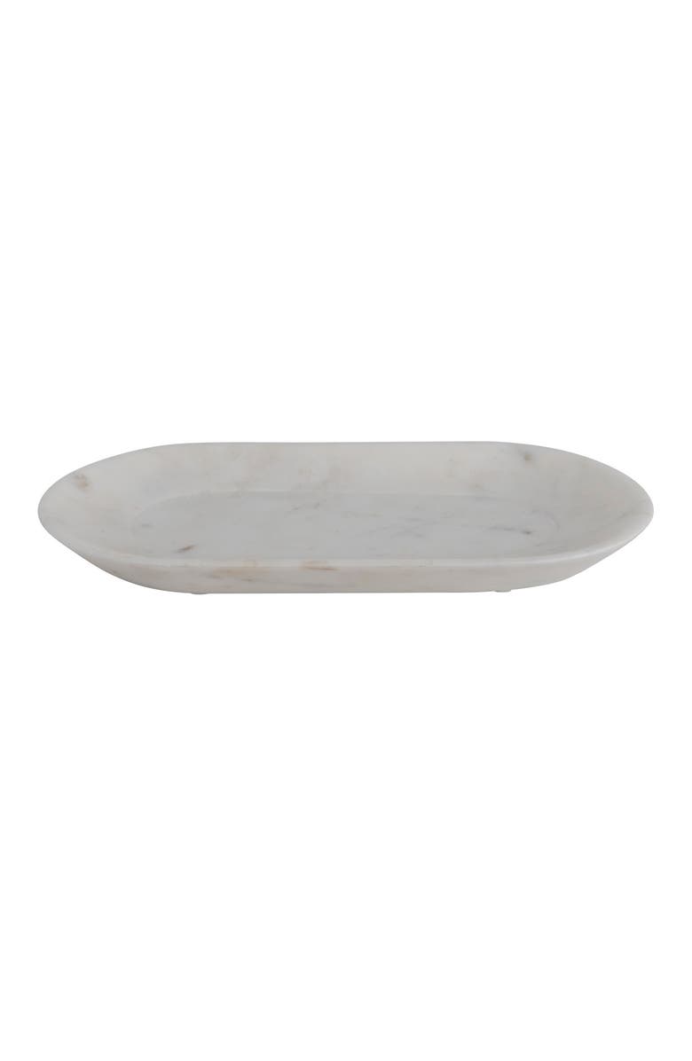 Storied Home Marble Tray, Main, color, White