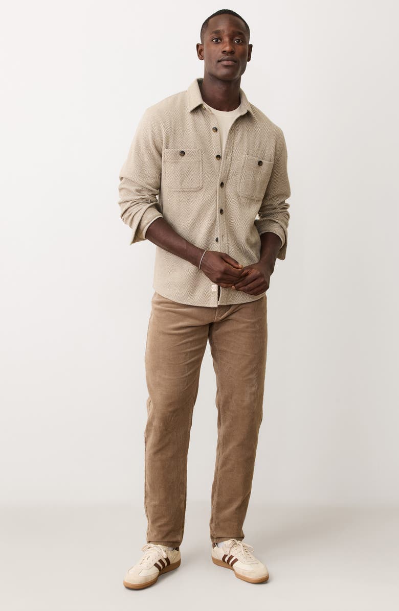Marine Layer Pacifica Herringbone Stretch Twill Overshirt, Alternate, color, 
