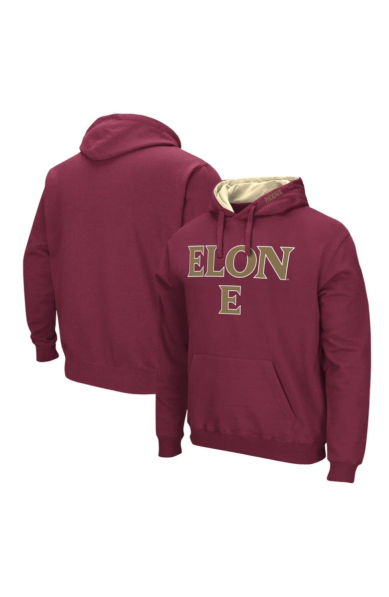 COLOSSEUM Men's Colosseum  Maroon Elon Phoenix Arch & Logo Pullover Hoodie, Main, color, Maroon