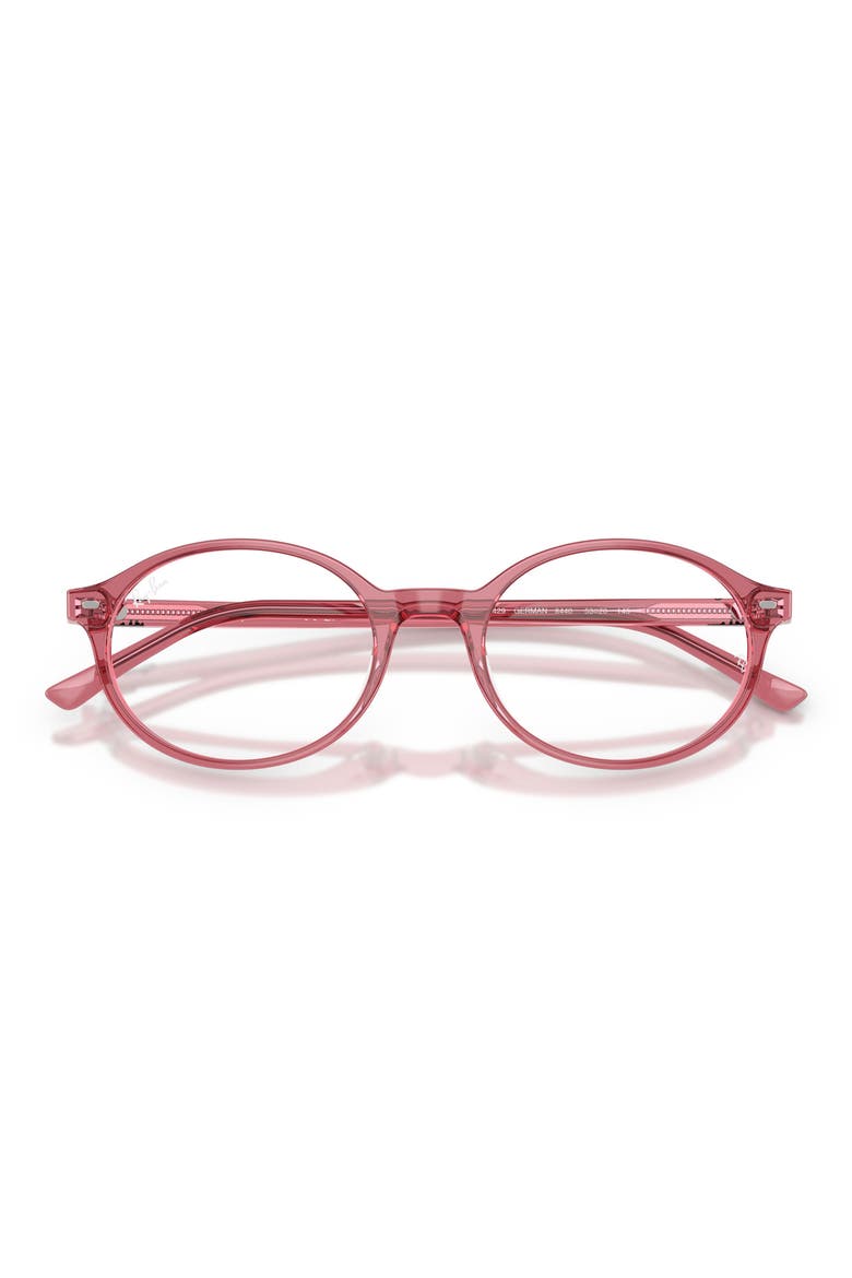 53mm Oval Optical Glasses, Alternate, color, PINK