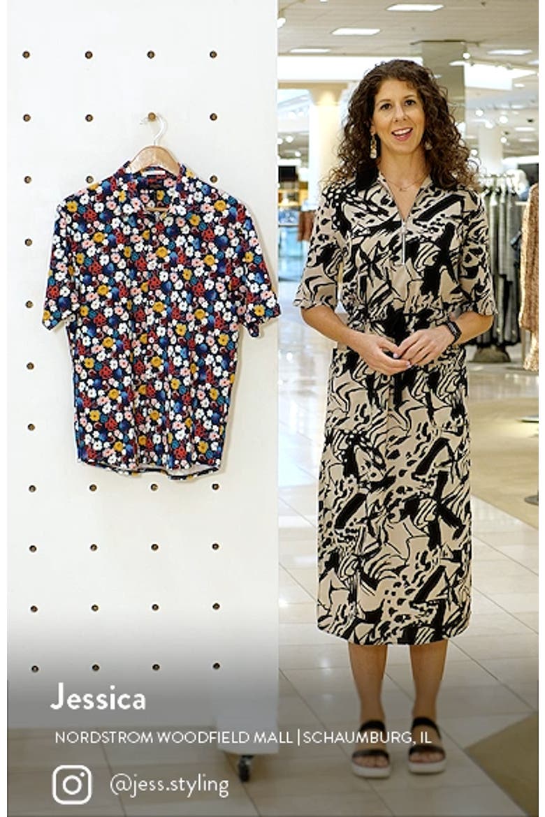 Flex Pro Slim Fit Print Short Sleeve Button-Up Shirt video