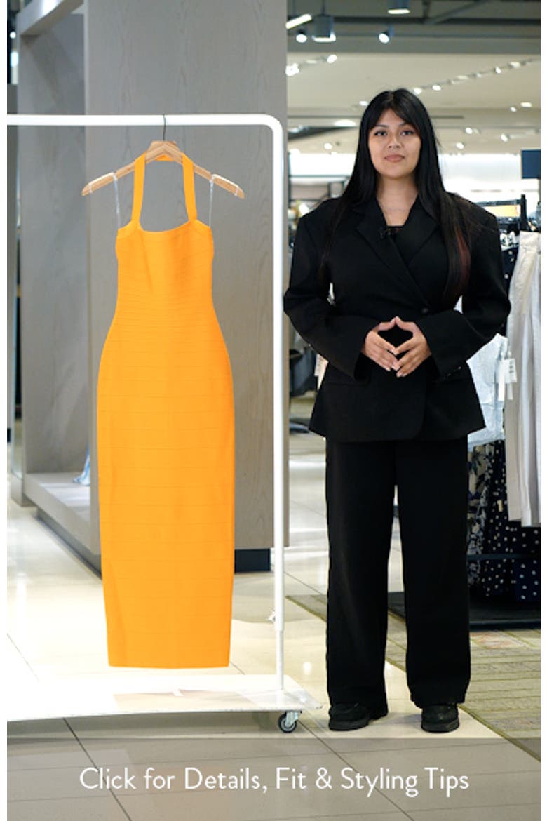 The Silhouette Halter Neck Bandage Maxi Dress video