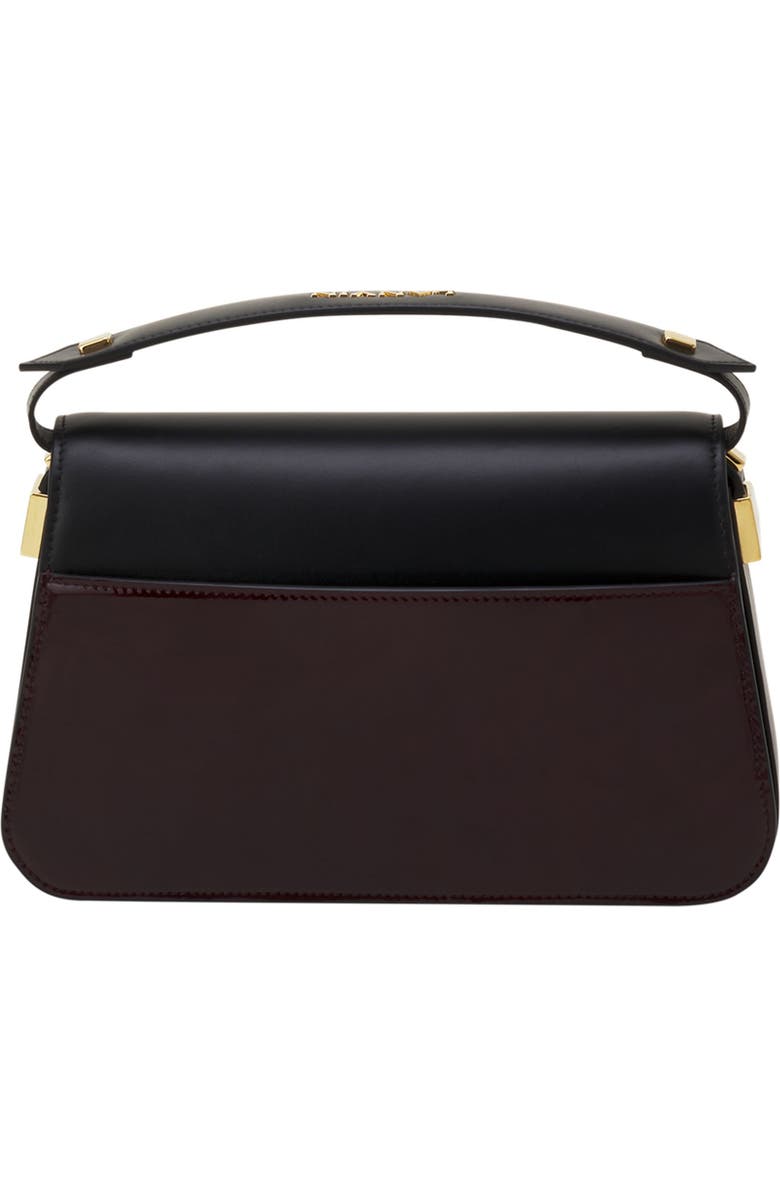 Lanvin Concerto Arpege Patent Leather Bag, Alternate, color, Black/Burgundy