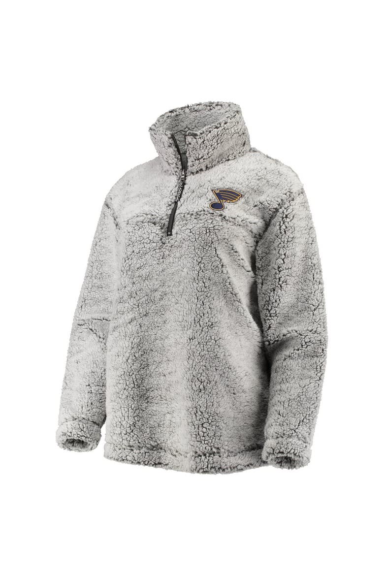 Women's G-III 4Her by Carl Banks Gray St. Louis Blues Sherpa Quarter-Zip Pullover Jacket, Alternate, color, Gray