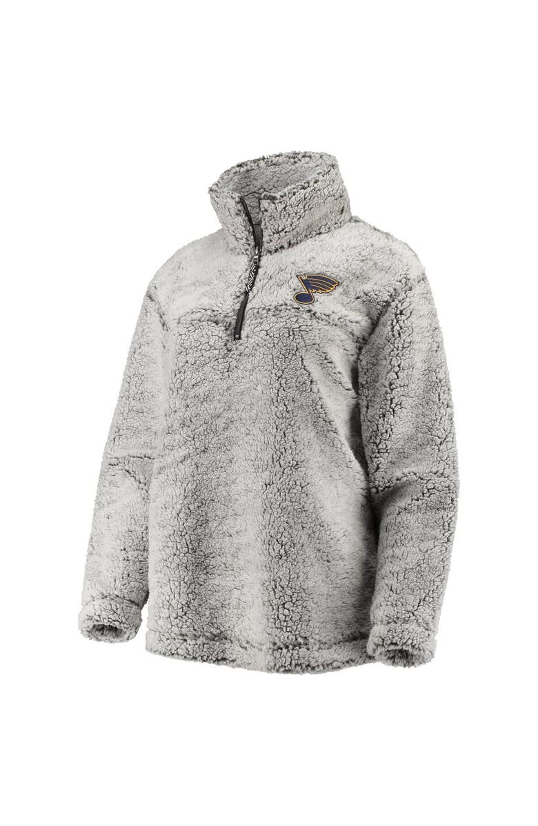 G-III 4HER BY CARL BANKS Women's G-III 4Her by Carl Banks Gray St. Louis Blues Sherpa Quarter-Zip Pullover Jacket, Alternate, color, Gray