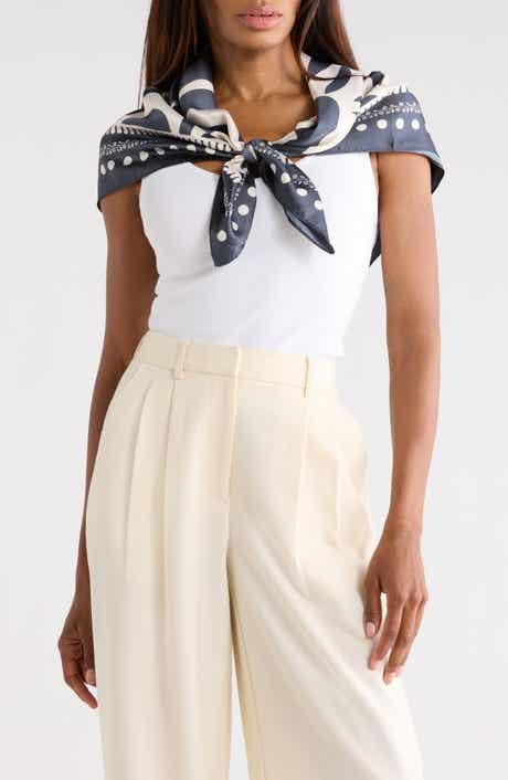 NORDSTROM RACK Floral Satin Scarf