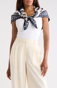 NORDSTROM RACK Floral Satin Scarf
