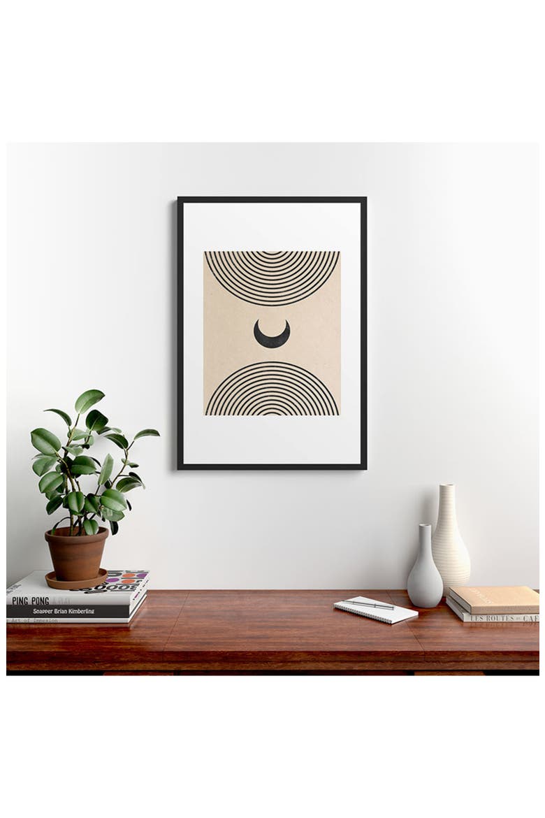 'Moon On Mountain' by Emanuela Carratoni Framed Wall Art, Alternate, color, BLACK-WHITE