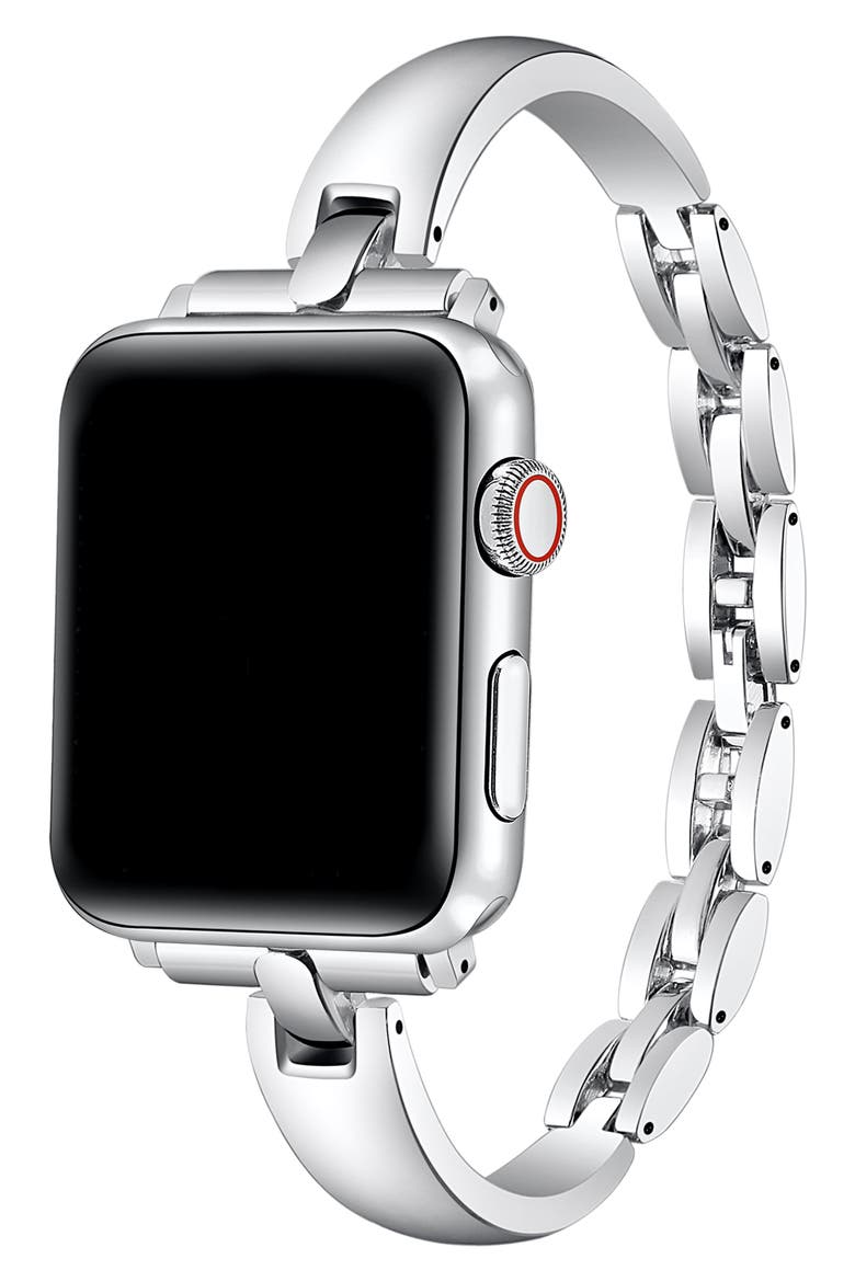 Alexis Apple Watch® Bracelet Watchband, Alternate, color, SILVER