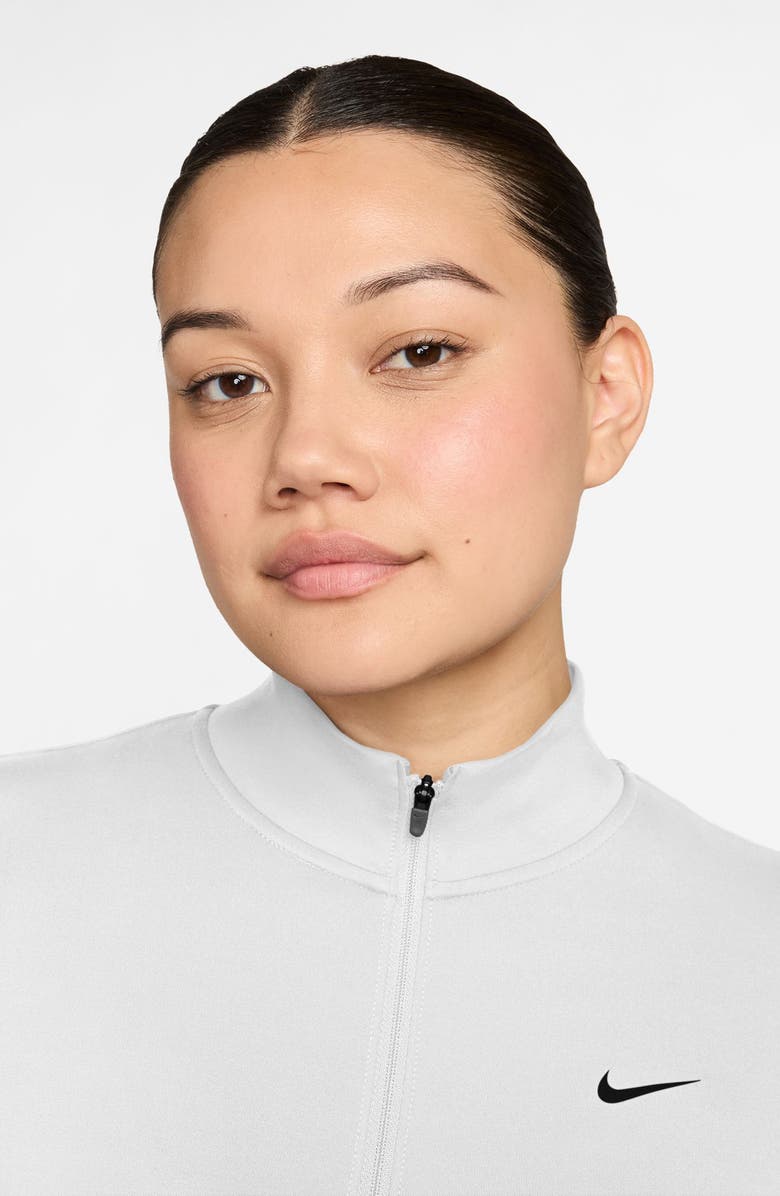 Nike One Fitted Dri-FIT Full-Zip Jacket, Alternate, color, White/ Black