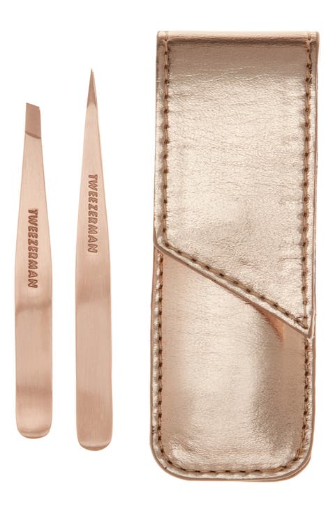Rose Gold Petite Tweezer Set