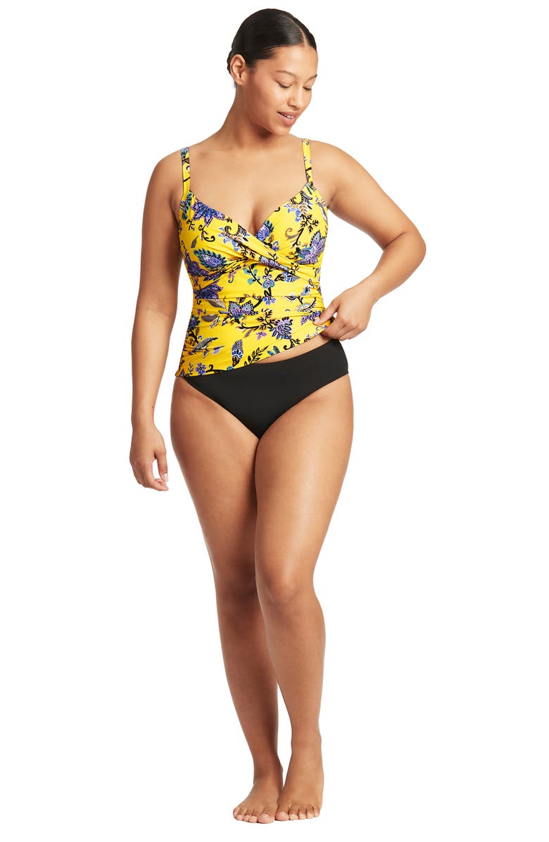 Sea Level DD- & E-Cup Paisley Twist Front Tankini Top, Alternate, color, Citrus