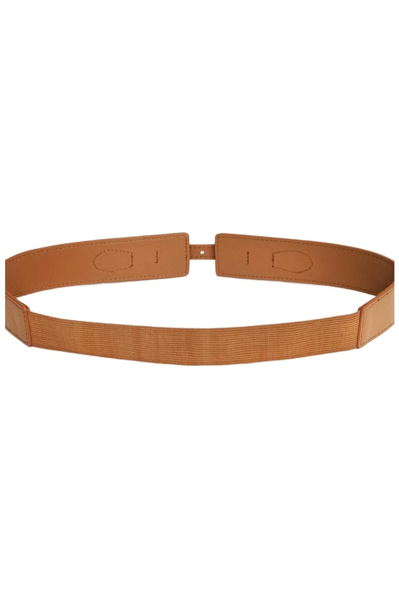 London Fog Leather Waist Belt, Alternate, color, Brown