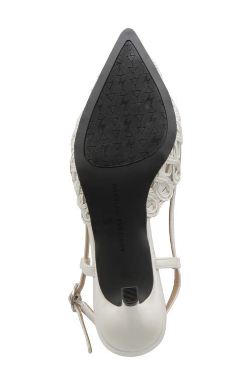 Adrienne Vittadini Sensation Kitten Heel Slingback Pump In White Pearl